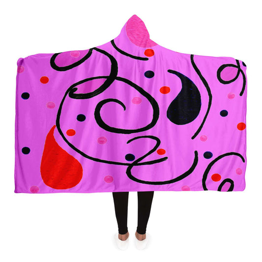 Wild Lilas ultra soft pink hooded blanket