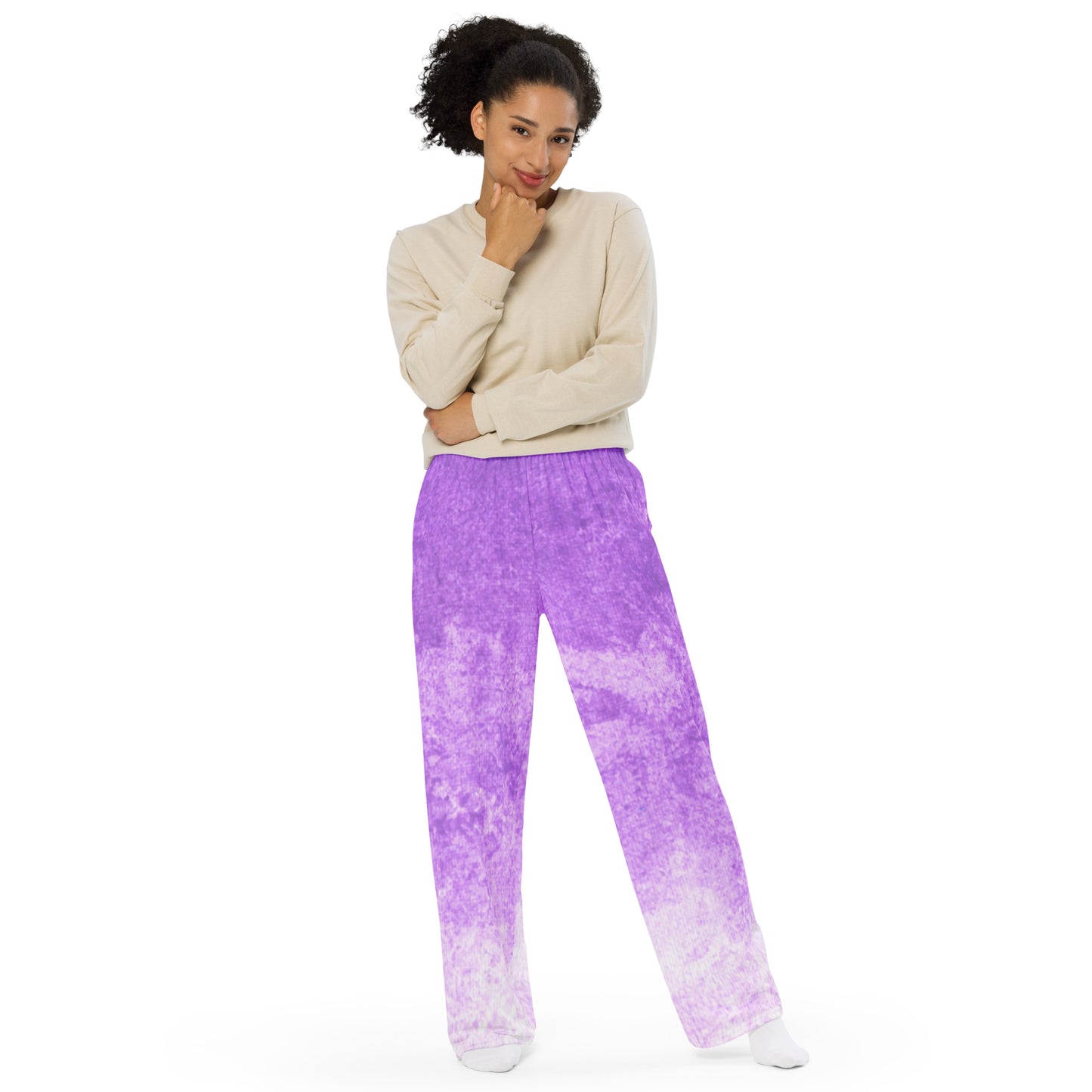 Purple Fog unisex wide-leg pants