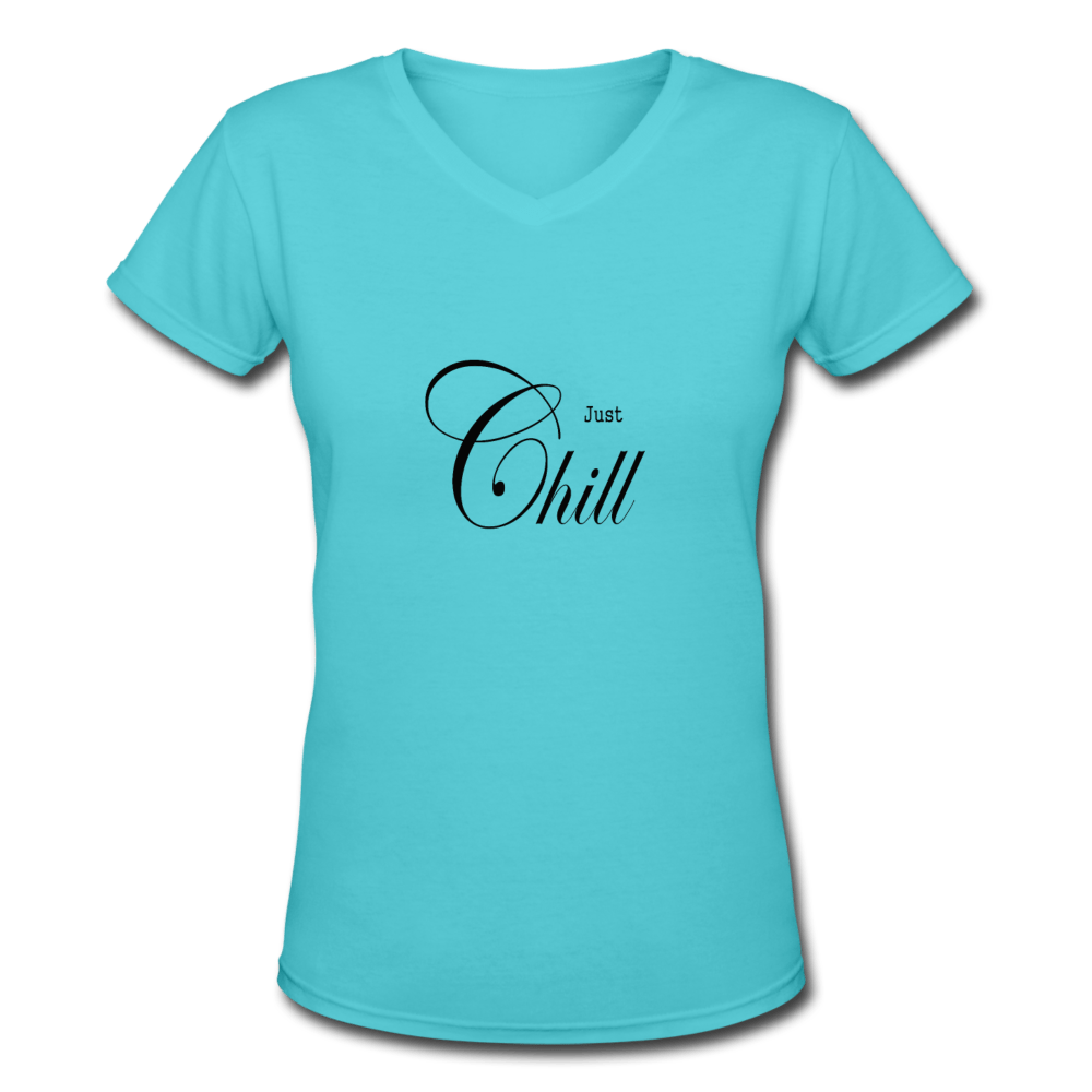 Women's V-Neck T-Shirt | LAT 3507 Just Chill